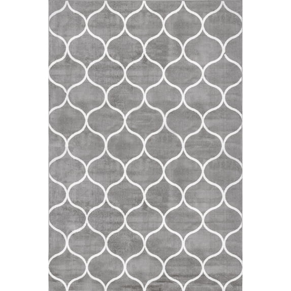 nuLOOM Marta Transitional Geometric Area Rug, 4' 3" x 6', Grey