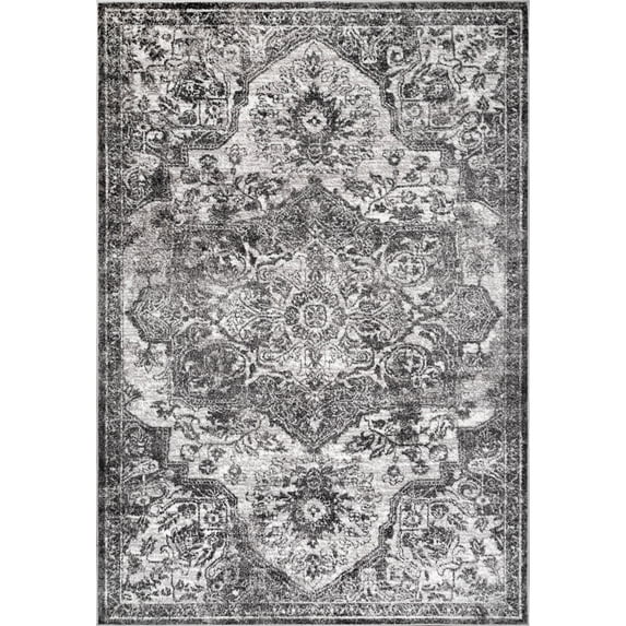 nuLOOM Maryanne Medallion Area Rug, 8' x 10', Gray