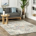 thumbnail image 1 of nuLOOM Maryetta Distressed Boho Area Rug, 6' 7" x 9', Blue, 1 of 9