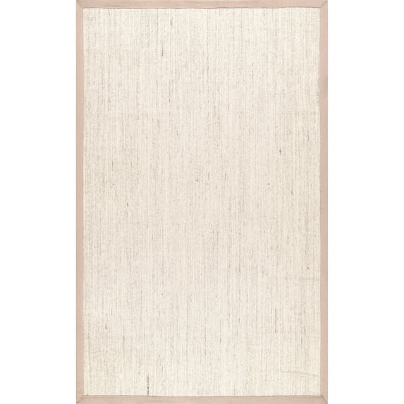 nuLOOM Maryjo Bordered Sisal Area Rug, 4' x 6', Beige