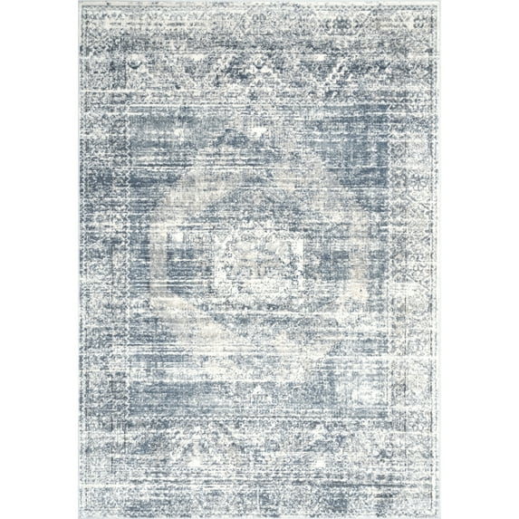 nuLOOM Matisse Distressed Vintage Area Rug, 9' x 12', Blue