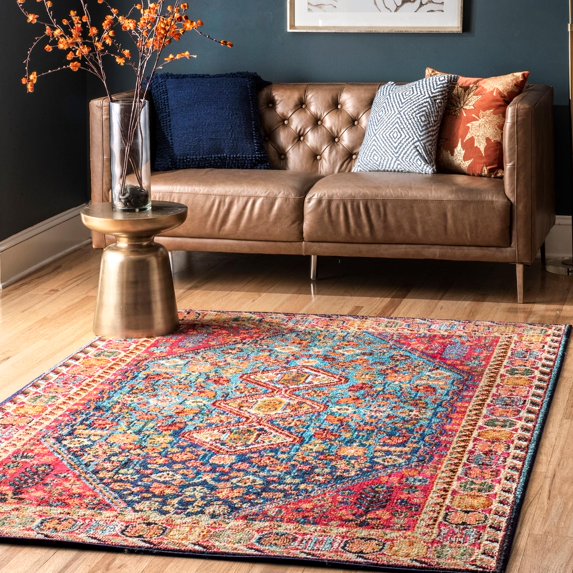 nuLOOM Meadow Vintage Vibrant Area Rug, 7' 10" x 11', Multi