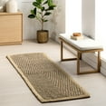 thumbnail image 1 of nuLOOM Meara Geometric Striped Seagrass Area Rug, 2' 6" x 8', Runner, Meara Beige, 1 of 9