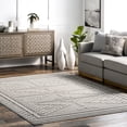 thumbnail image 1 of nuLOOM Medora Textured Contemporary Area Rug, 4' x 6', Beige, 1 of 9