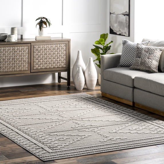 nuLOOM Medora Textured Contemporary Area Rug, 4' x 6', Beige