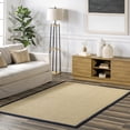 thumbnail image 1 of nuLOOM Meena Faux Seagrass Bordered Indoor/Outdoor Area Rug, 4' x 6', Meena Navy, 1 of 8