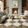 thumbnail image 1 of nuLOOM Meline Checkered Fringe Area Rug, 6' 7" x 10' 2", Meline Beige, 1 of 11