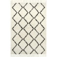 thumbnail image 1 of nuLOOM Michelle Diamond Trellis Shag Area Rug, 4' x 6', Off White, 1 of 2