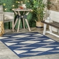 thumbnail image 1 of nuLOOM Mickey Geometric Indoor/Outdoor Area Rug, 4' x 6', Mickey Navy, 1 of 7