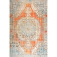 thumbnail image 1 of nuLOOM Milana Medallion Faded Area Rug, 6' 7" x 9', Orange, 1 of 2