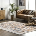 thumbnail image 1 of nuLOOM Mindy Faded Contemporary Tiles Fringe Area Rug, 4' x 6', Beige, 1 of 9