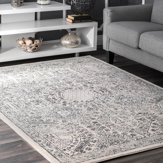 nuLOOM Minta Vintage Runner Rug, 2' 6" x 10', Gray