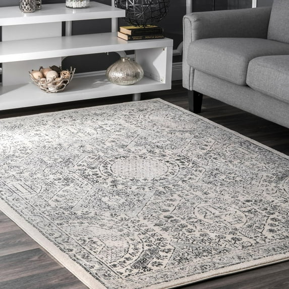 nuLOOM Minta Vintage Runner Rug, 2' 8" x 12', Gray