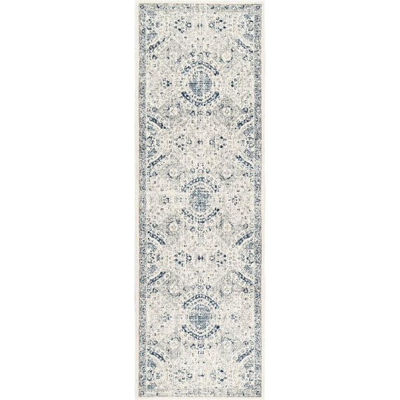 nuLOOM Minta Vintage Runner Rug, 2' 8" x 8', Blue