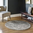 thumbnail image 1 of nuLOOM Deedra Modern Abstract Area Rug, 5', Round, Deedra Grey, 1 of 16