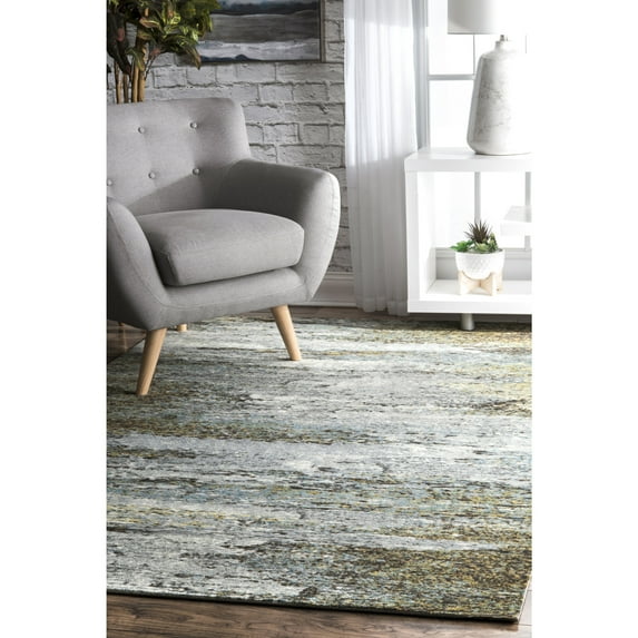 nuLOOM Multi Contemporary Mystique Abstract Ombre Rainfall Area Rug, 4 ...