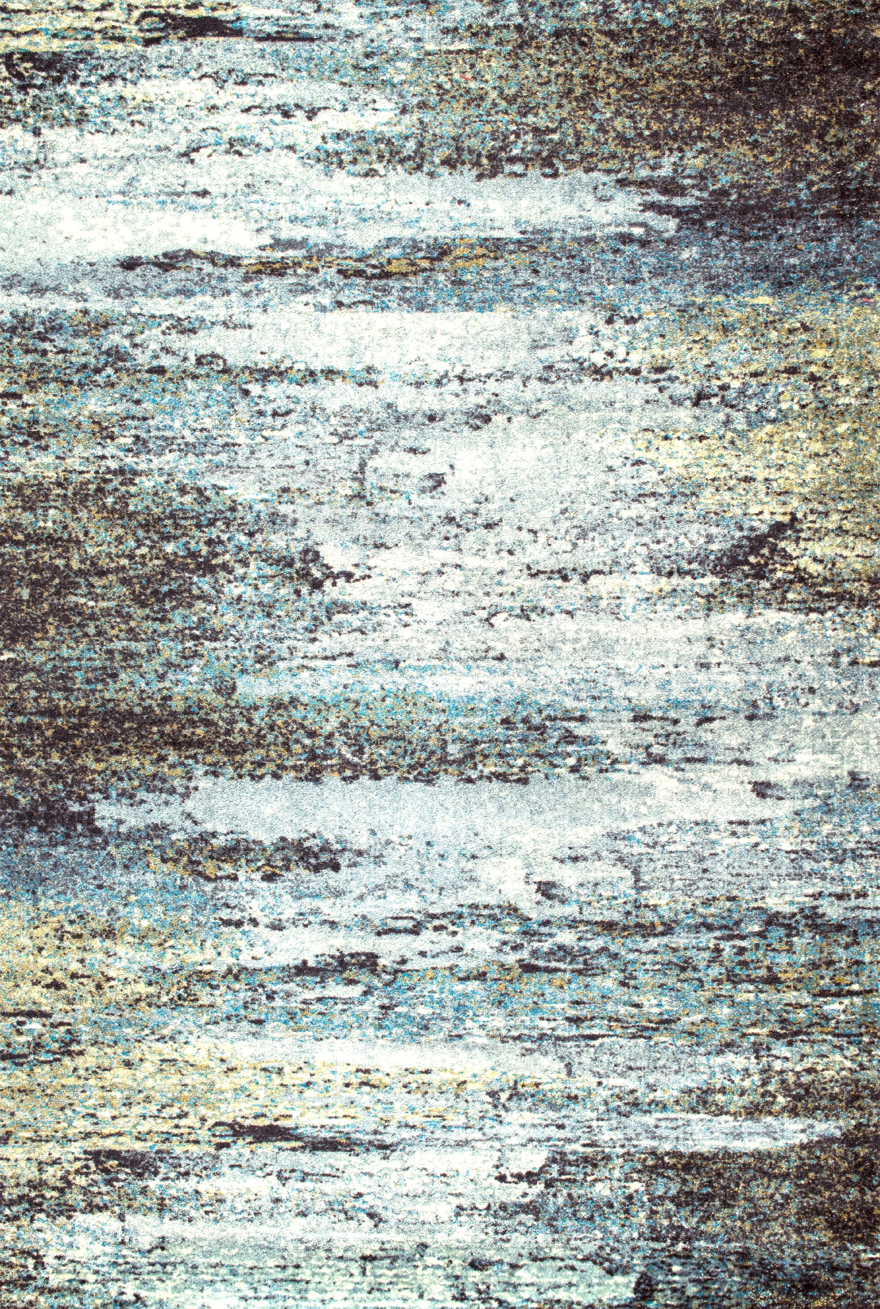 Multicolor Abstract Synthetic 4' x 6' Area Rug