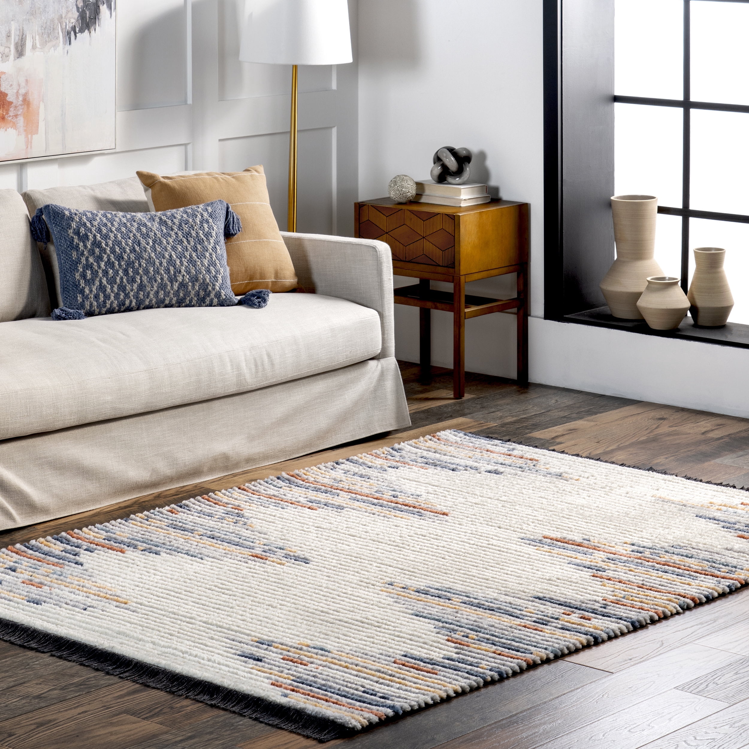 nuLOOM Morgan Contemporary Shag Fringe Area Rug, 5' 3