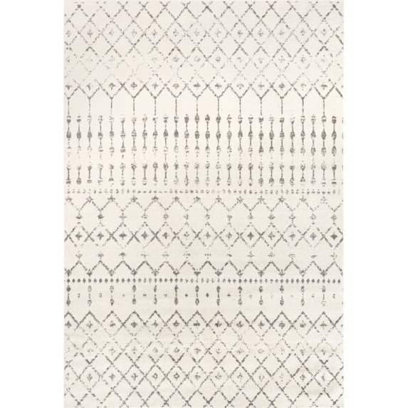 nuLOOM Moroccan Blythe Area Rug, 4' Square, Gray