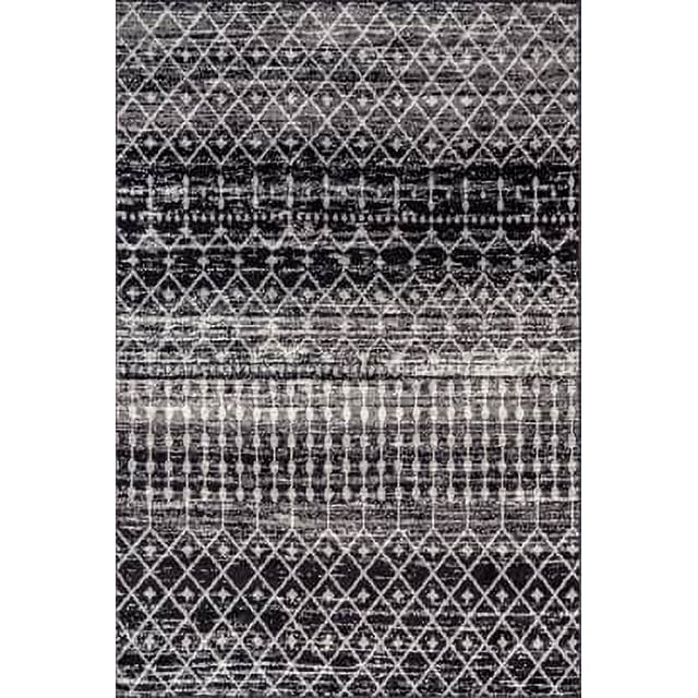 nuLOOM Moroccan Blythe Area Rug, 6' 7" x 9', Black