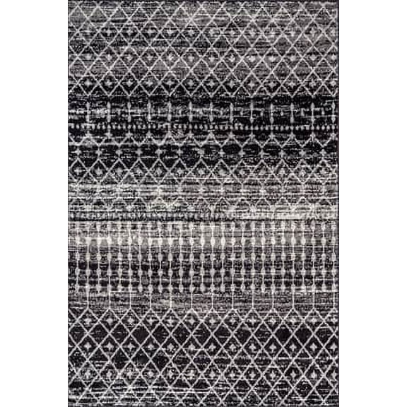 nuLOOM Moroccan Blythe Area Rug, 6' 7" x 9', Black