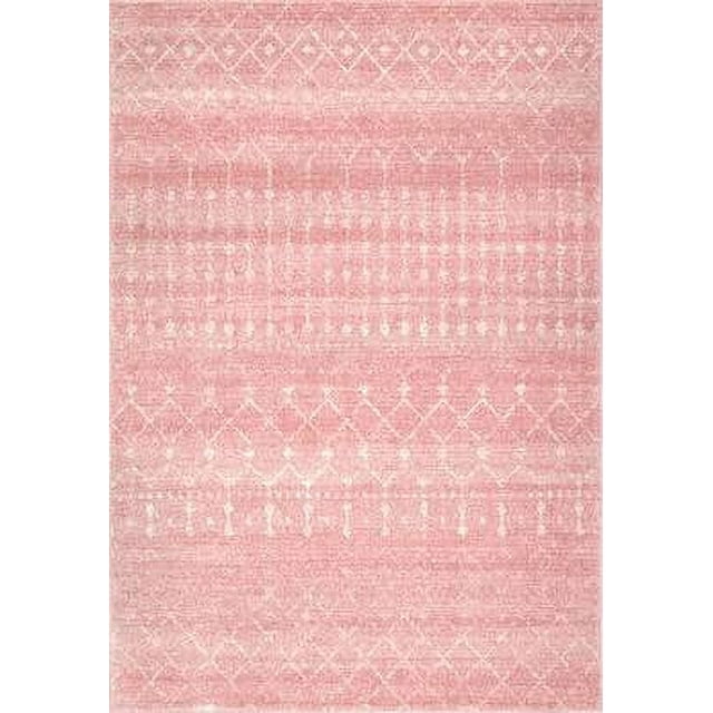 nuLOOM Moroccan Blythe Area Rug, 6' 7" x 9', Pink