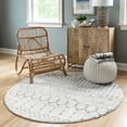 nuLOOM Moroccan Blythe Area Rug or Runner, Round 8', Gray