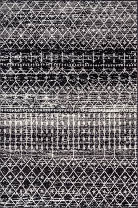 nuLOOM Moroccan Blythe Black 4' x 6' Transitional Area Rug