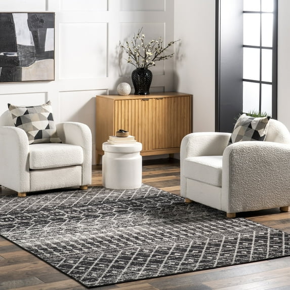 nuLOOM Moroccan Blythe Black 5' x 7' 5" Transitional Area Rug