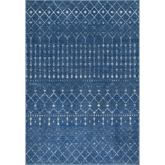 nuLOOM Moroccan Blythe Dark Blue 5' x 7' 5" Transitional Area Rug