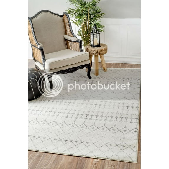 nuLOOM Moroccan Blythe Grey 6' 7" x 9' Transitional Area Rug