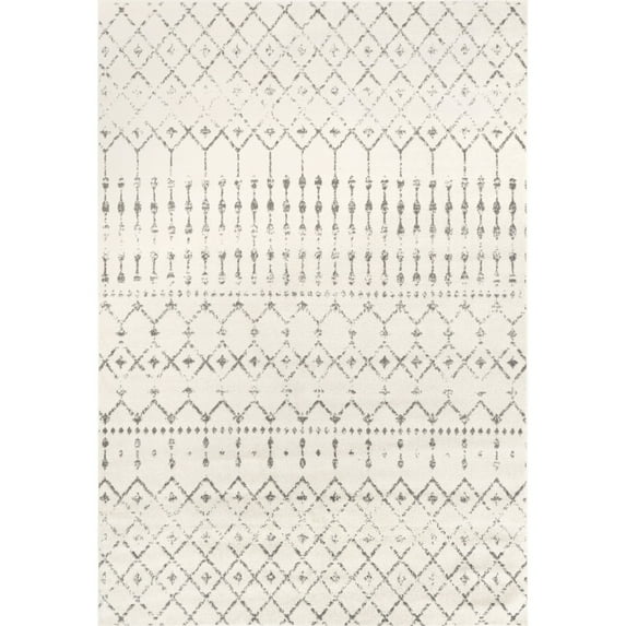 nuLOOM Moroccan Blythe Grey 8' 10" x 12' Transitional Area Rug