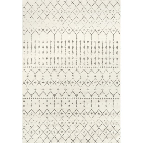 nuLOOM Moroccan Blythe Grey 8' Transitional Square Rug