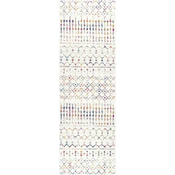 nuLOOM Moroccan Blythe Light Multi 2' 6" x 12' Transitional Runner Rug