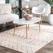 nuLOOM Moroccan Blythe Light Multi 4' x 6' Transitional Area Rug