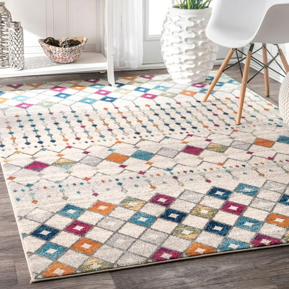 nuLOOM Moroccan Blythe Multicolor 5' x 8' Transitional Oval Rug