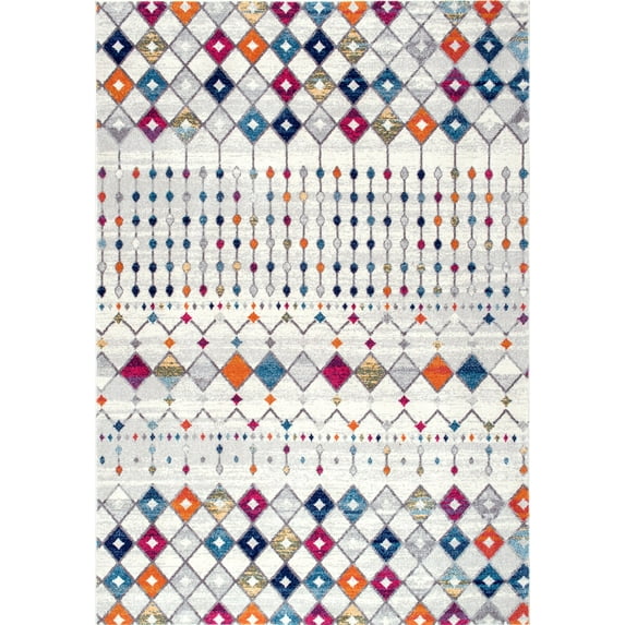 nuLOOM Moroccan Blythe Multicolor 8' 10" x 12' Transitional Area Rug