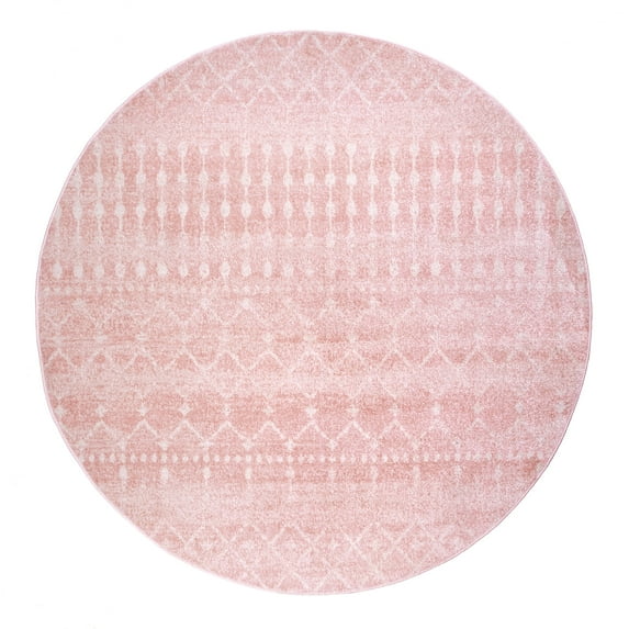 nuLOOM Moroccan Blythe Pink 4' Transitional Round Rug