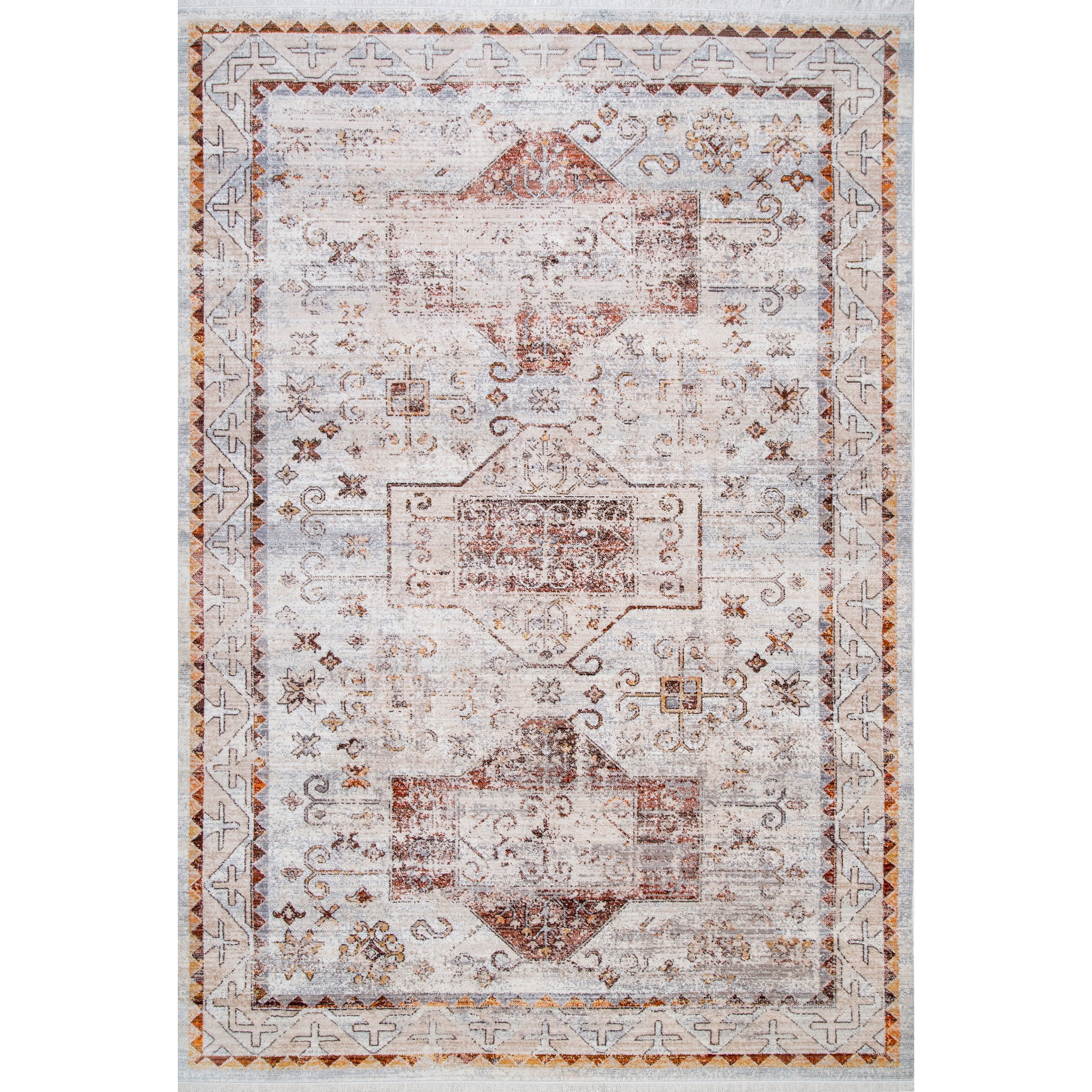 nuLOOM Mystic Faded Native Panels Area Rug, 8' x 10', Beige