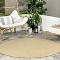 thumbnail image 1 of nuLOOM Nakia Transitional Indoor/Outdoor Area Rug, 8', Round, Nakia Brown, 1 of 5