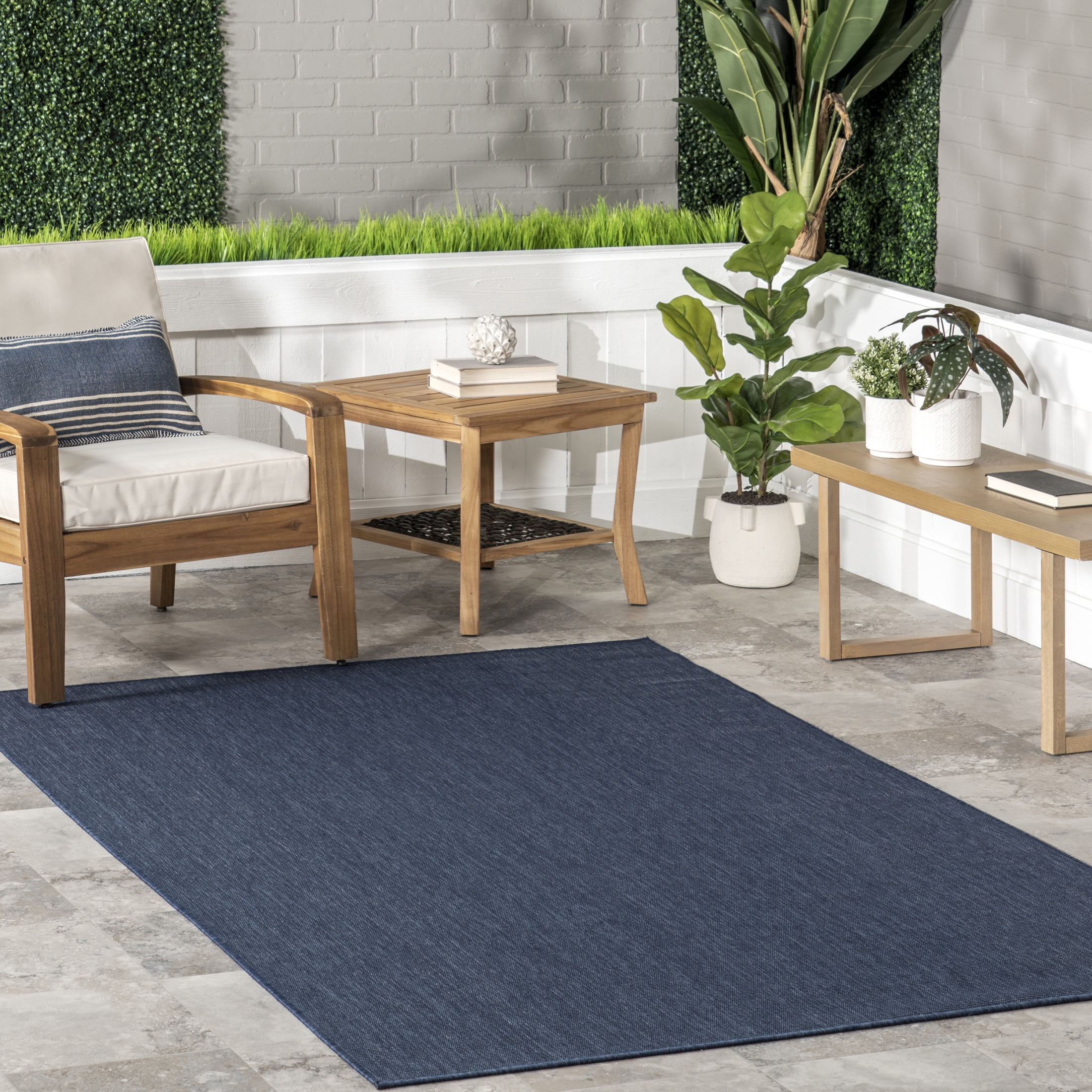 nuLOOM Nakia Transitional Indoor/Outdoor Area Rug, 8' x 10', Nakia Navy