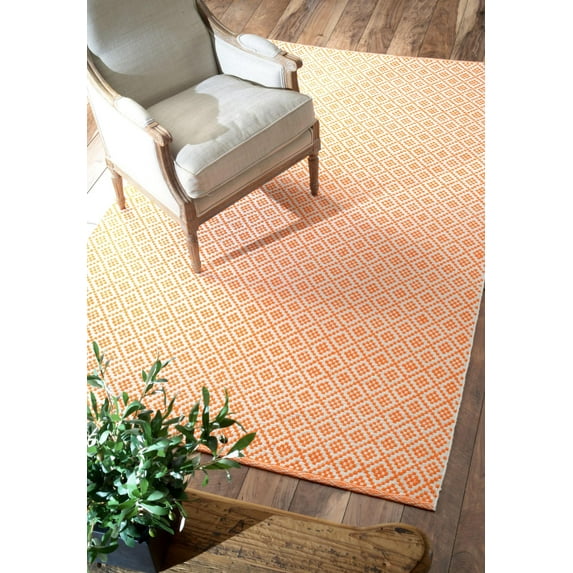 nuLOOM Natalie Diamond Trellis Area Rug, 8' x 10', Orange