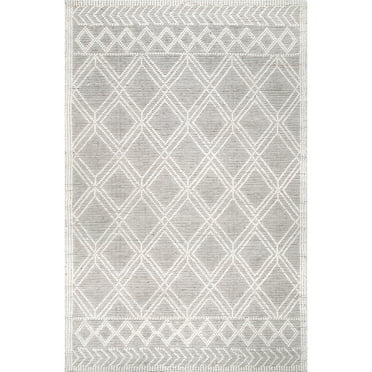 nuLOOM Natti Contemporary Trellis Wool Area Rug, 5' x 8', Beige