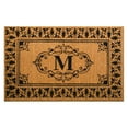 thumbnail image 1 of nuLOOM Natura Monogrammed Indoor/Outdoor Welcome Door Mat Accent Rug, 2' 6" x 4', Letter M, 1 of 5