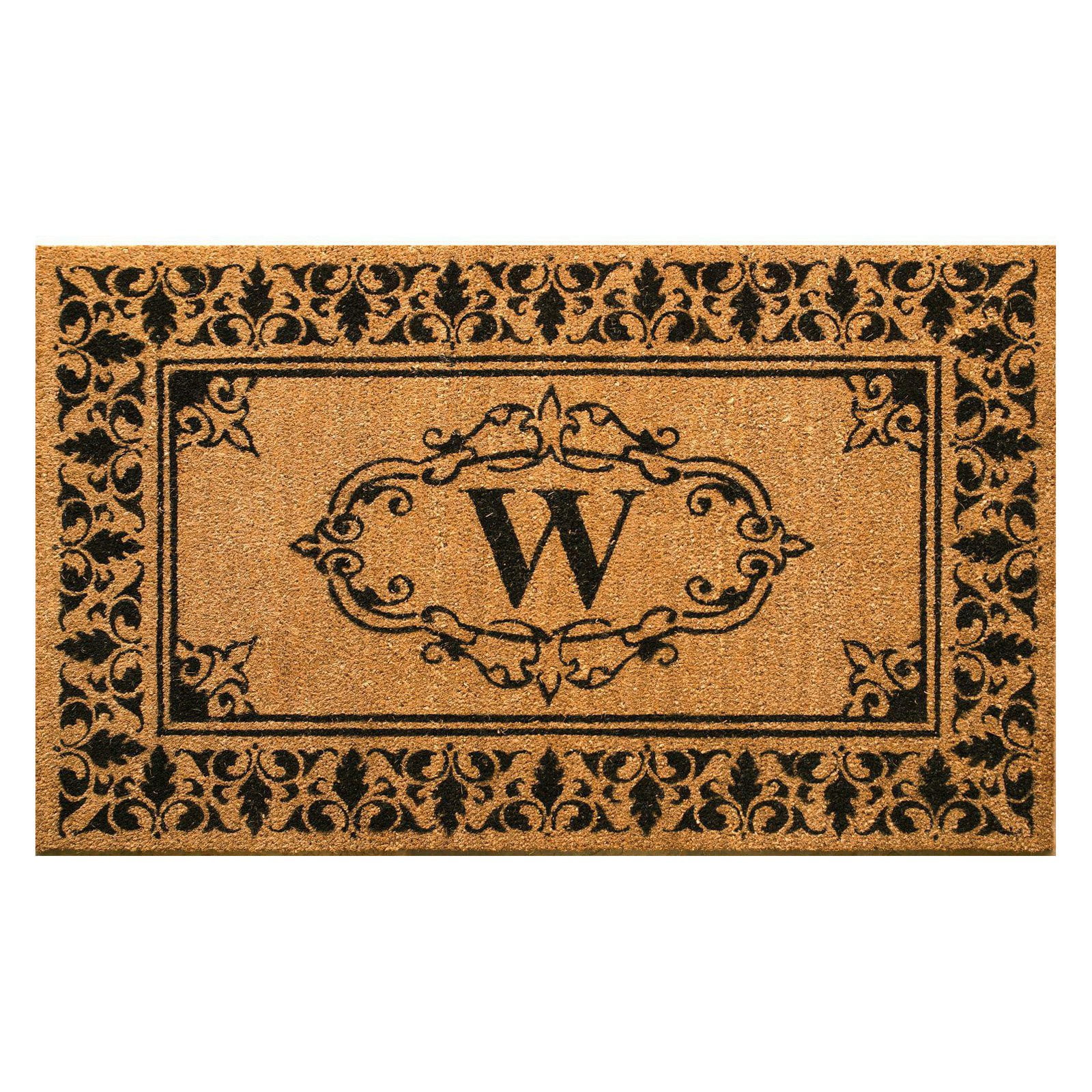 nuLOOM Natura Monogrammed Indoor/Outdoor Door Mat Accent Rug, 2