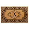 thumbnail image 1 of nuLOOM Natura Monogrammed Indoor/Outdoor Welcome Door Mat Area Rug, 3' x 6', Letter A, 1 of 5