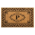 thumbnail image 1 of nuLOOM Natura Monogrammed Indoor/Outdoor Welcome Door Mat Area Rug, 3' x 6', Letter P, 1 of 5