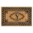 thumbnail image 1 of nuLOOM Natura Monogrammed Indoor/Outdoor Welcome Door Mat Area Rug, 3' x 6', Letter Y, 1 of 2