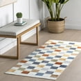 thumbnail image 1 of nuLOOM Naya SpinClean Checkered Machine Washable Area Rug, 2' 8" x 6', Runner, Naya Multicolor, 1 of 6