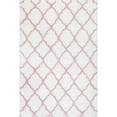 thumbnail image 1 of nuLOOM Nelda Trellis Shag Accent Rug, 3' 3" x 5', Baby Pink, 1 of 3
